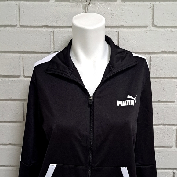 Puma Black/White Zip Up Jacket. Size Medium NWT - Picture 2 of 12